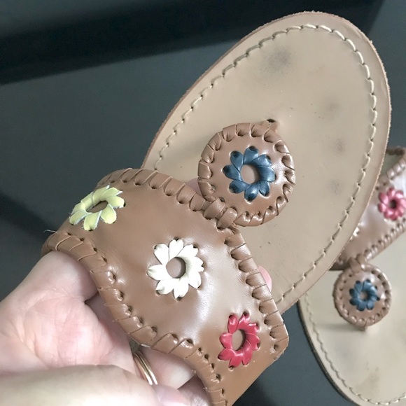 JACK ROGERS Bianca Sandals in Cognac/Multi - Picture 6 of 10